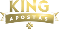 Logo escrito King Apostas com um trevo de quatro folhas